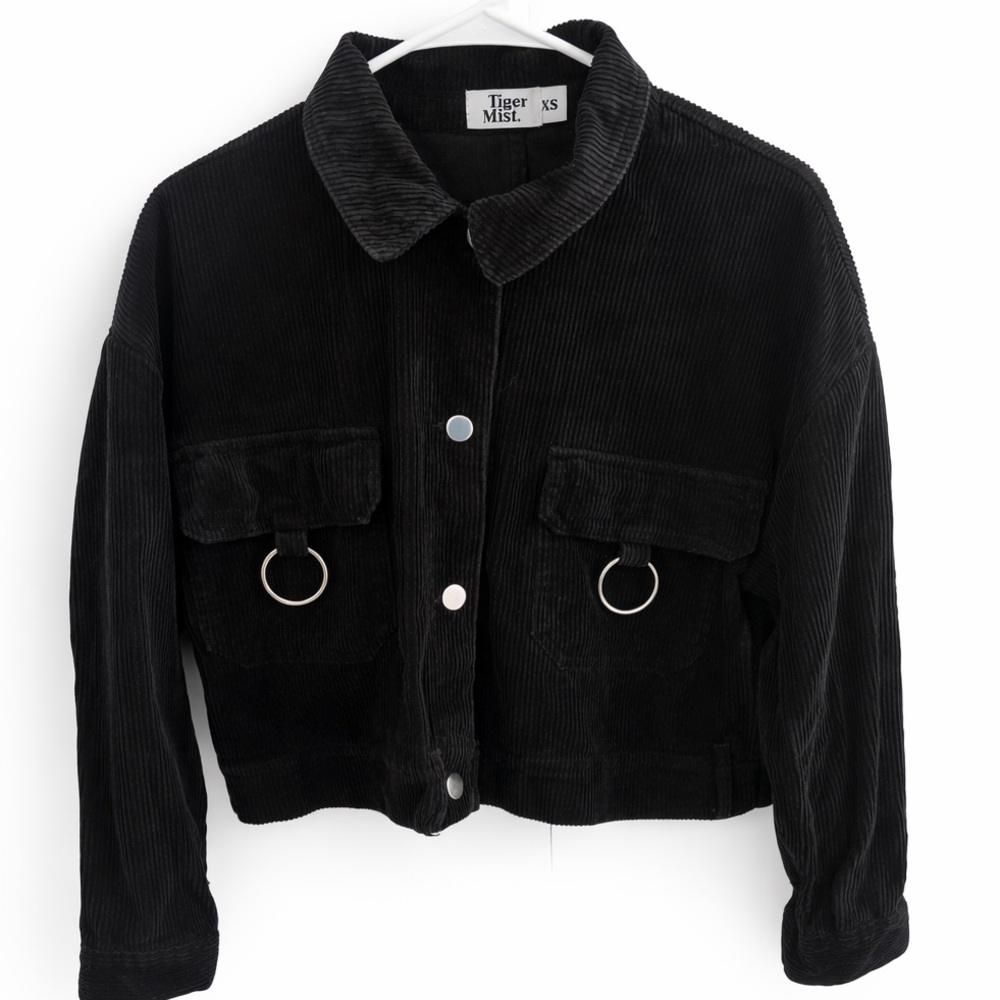 Tiger Mist black Utility corduroy cropped jacket Women’s sz XS